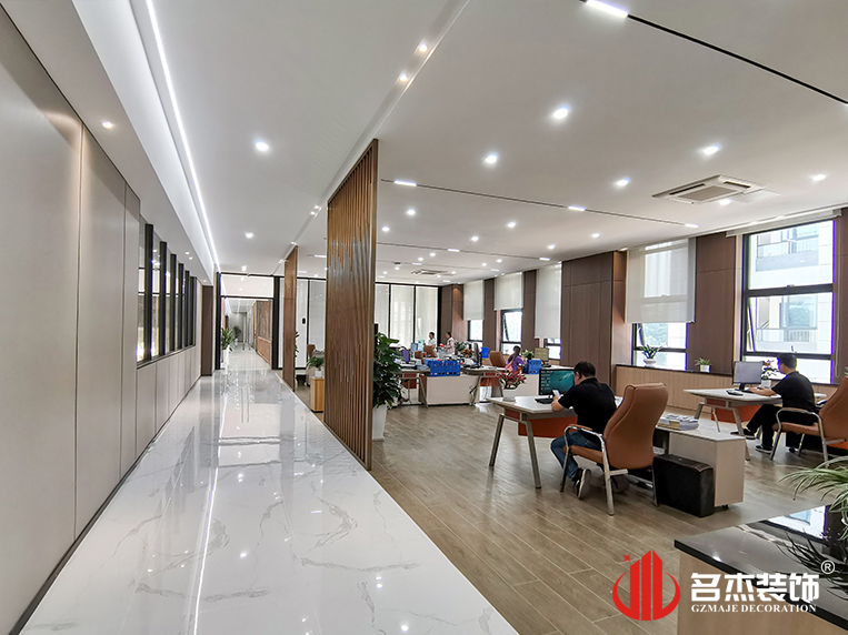 開放辦公區裝修實景效果