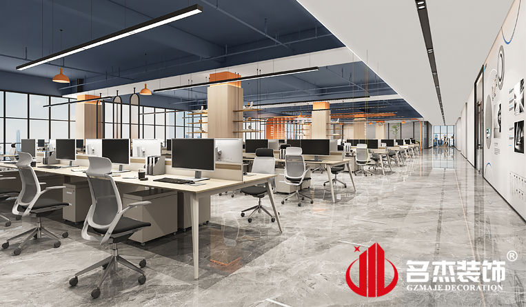 開放辦公區(qū)裝修設計效果